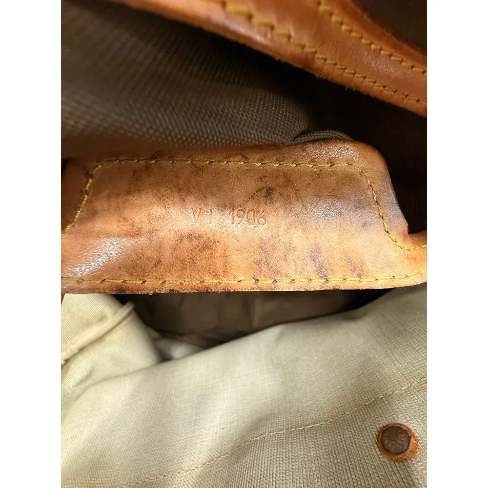 Louis Vuitton Monogram Canvas Evasion MM Travel Bag Brown Leather Weekend Duffel